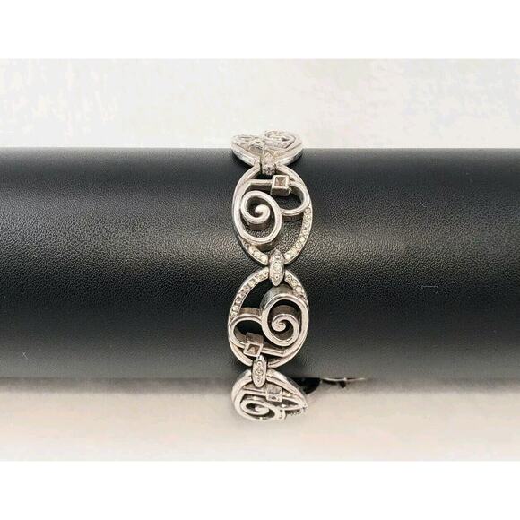 Brighton Bracelet Women's "Swirl" With Swarovski Crystals 7 To 8 " Adjustable ❤ - Picture 5 of 7
